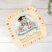 Load image into Gallery viewer, Personalised Nursery Graduation Childrens Stool, Blue
