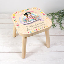 Load image into Gallery viewer, Personalised Nursery Graduation Childrens Stool, Pink
