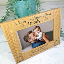 Load image into Gallery viewer, Personalised Father&#39;s Day Photo Frame, 1st Father&#39;s Day Gift
