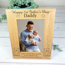 Load image into Gallery viewer, Personalised Father&#39;s Day Photo Frame, 1st Father&#39;s Day Gift
