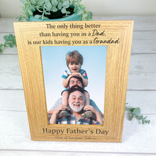 Load image into Gallery viewer, Personalised Father&#39;s Day Photo Frame, Dad and Grandad Gift
