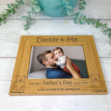 Load image into Gallery viewer, Personalised Father&#39;s Day Photo Frame, 1st Father&#39;s Day Gift
