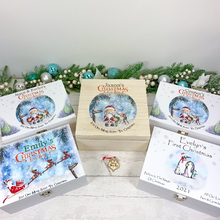 Load image into Gallery viewer, Personalised Luxury Baby&#39;s First Christmas Keepsake Box
