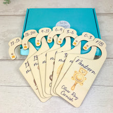 Load image into Gallery viewer, Personalised Wooden Baby Clothes Wardrobe Dividers, Boho Nursery Theme
