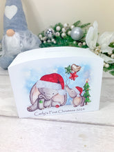 Load image into Gallery viewer, Personalised Luxury Christmas Wooden Money Box,Christmas Elephant Piggy Bank.
