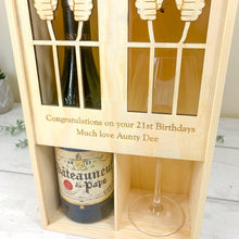 Load image into Gallery viewer, Personalised &quot;Let Me Out&quot; Wine Gift Box For 2 Bottles
