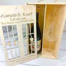 Load image into Gallery viewer, Personalised &quot;Let Me Out&quot; Wine Gift Box For 2 Bottles
