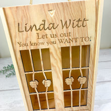 Load image into Gallery viewer, Personalised &quot;Let Me Out&quot; Wine Gift Box For 2 Bottles
