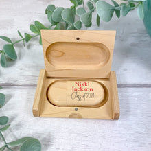 Load image into Gallery viewer, Personalised Wooden USB Flash Drive With Presentation Box, Graduation Day
