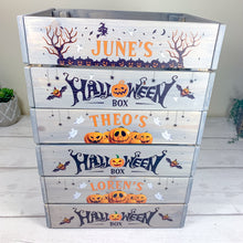 Load image into Gallery viewer, Halloween Trick or Treat Grey Personalised Crate
