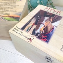 Load image into Gallery viewer, Personalised Horse Rainbow Bridge Memory Keepsake Box
