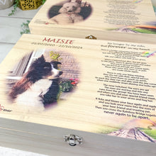 Load image into Gallery viewer, Personalised Dog Rainbow Bridge Memory Keepsake Box
