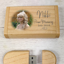 Load image into Gallery viewer, Personalised Wooden USB Flash Drive With Presentation Box, Prom Day
