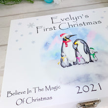 Load image into Gallery viewer, Personalised Luxury Baby&#39;s First Christmas Keepsake Box
