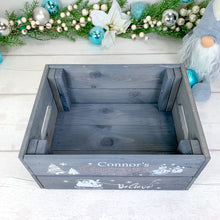 Load image into Gallery viewer, Personalised Grey Christmas Eve Crate - Believe In The Magic
