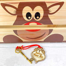 Load image into Gallery viewer, Personalised Large Pine Christmas Eve Crate - Rudolph design
