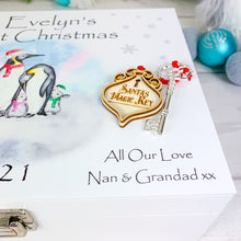 Load image into Gallery viewer, Personalised Luxury Baby&#39;s First Christmas Keepsake Box
