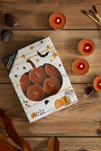 Load image into Gallery viewer, Halloween Tealight Holder with Candles, Personalised With Name
